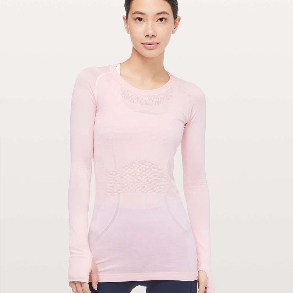 Lululemon Swiftly Tech Long-Sleeve Shirt 2.0 - Dew Pink